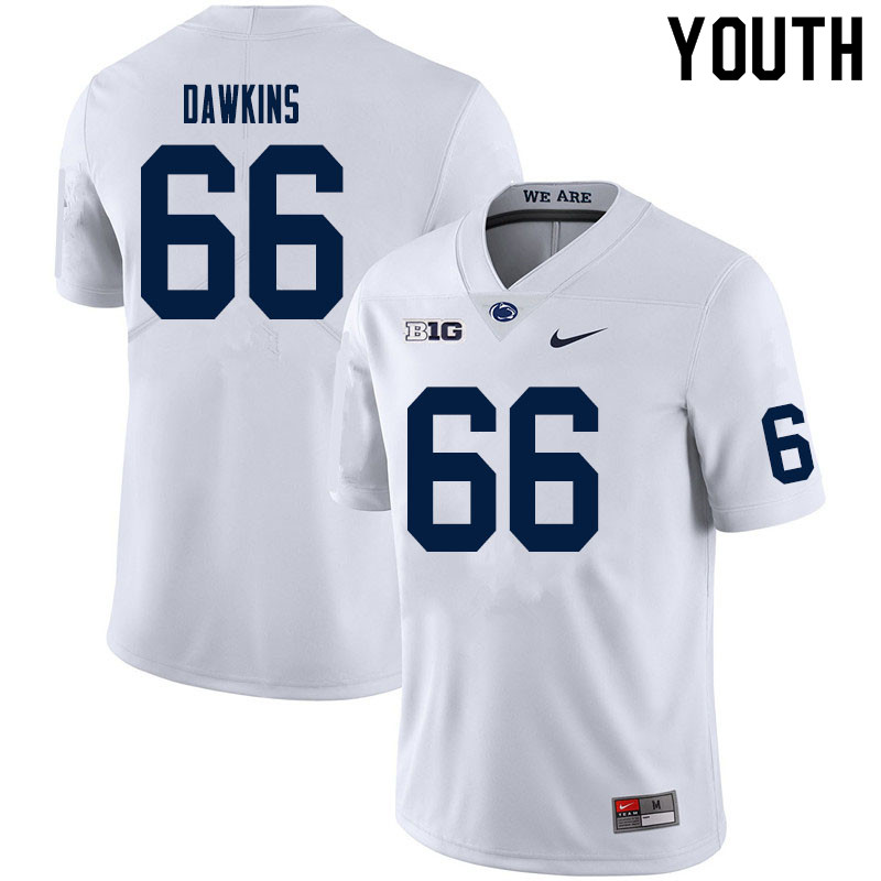 Youth #66 Nick Dawkins Penn State Nittany Lions College Football Jerseys Sale-White - Click Image to Close